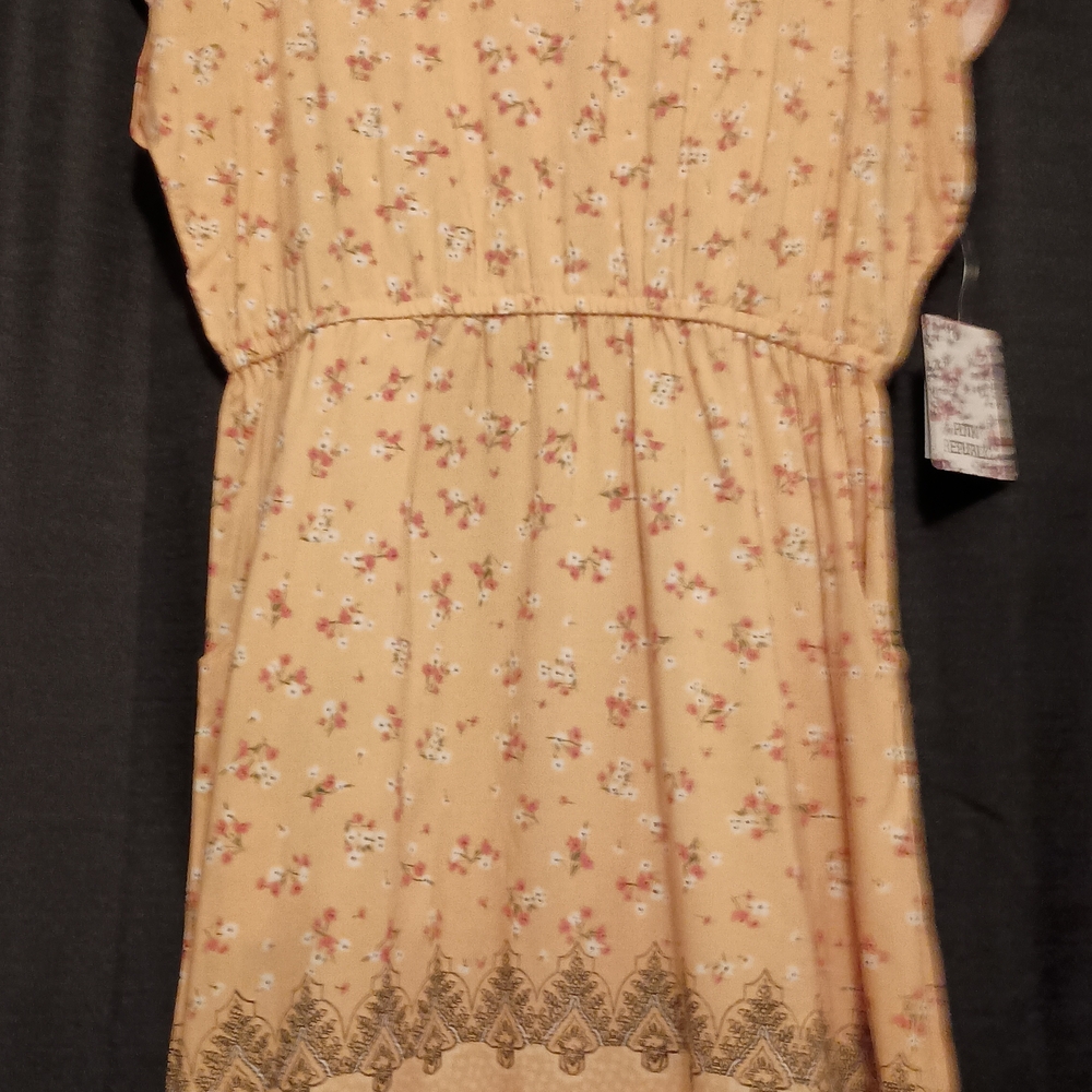 Cute Floral Casual Dress in Yellow